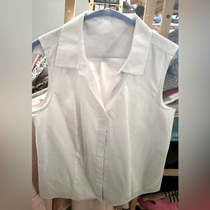 Talbots Sleeveless Button Front Blouse.
